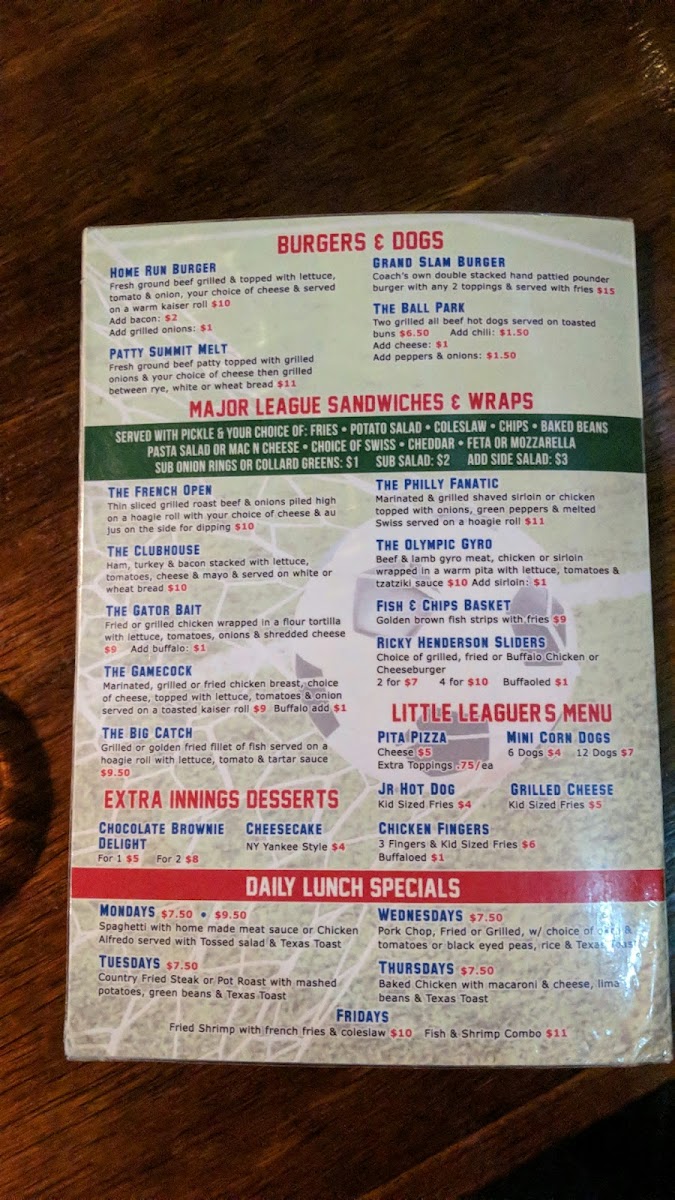 Coach's Corner Menu - Image 6